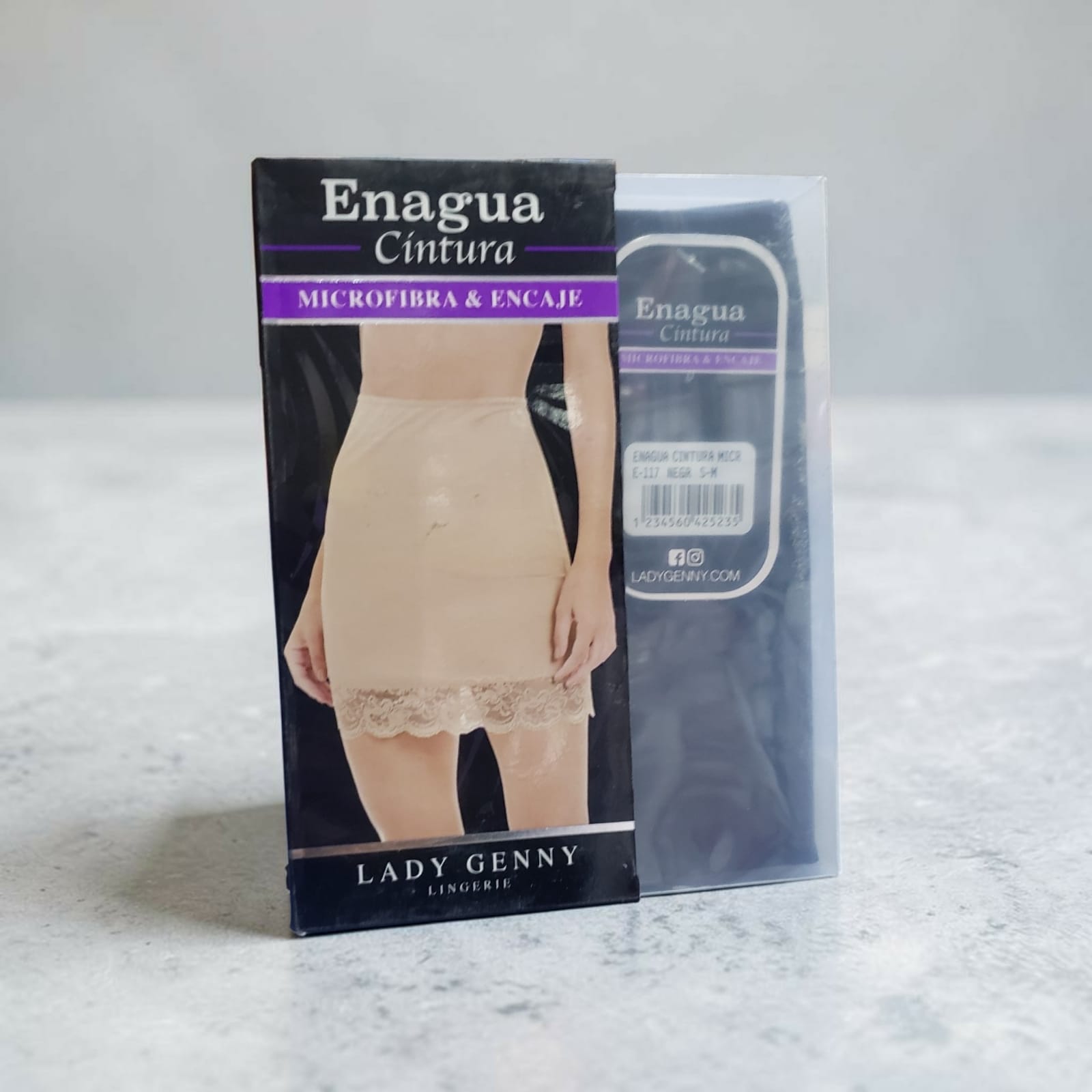 Enagua de cintura Microfibra y encaje
